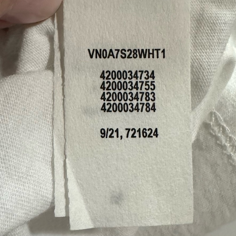 Vans Script Short Sleeve Cropped White Top - M - Picture 10 of 11